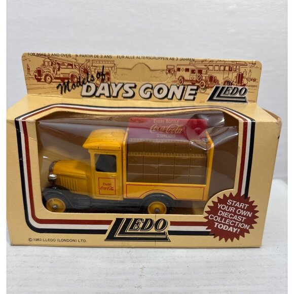 Vintage Coca Cola Die-Cast Metal Toy Vehicle by Lledo Boxed 1985 - Picture 1 of 14
